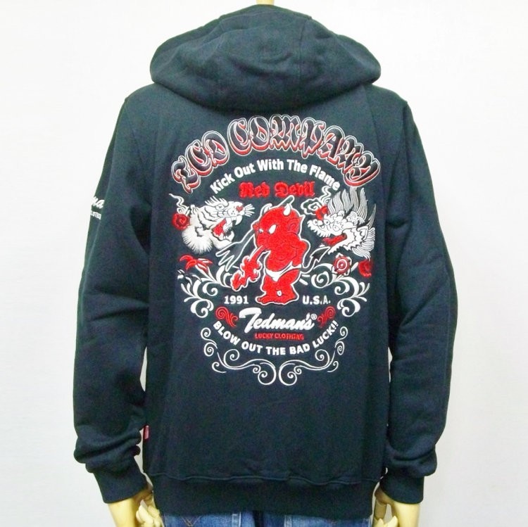 TEDMAN（テッドマン） テッドマン総刺繍スウェットパーカー TDSP-147