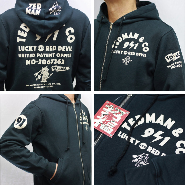 スウェットパーカー TEDMAN テッドマン TDSP-157 エフ商会 スエット efu アメカジ TEDMAN（テッドマン） TEDMANスウェットパーカー TDSP-157 TEDMAN＆CO