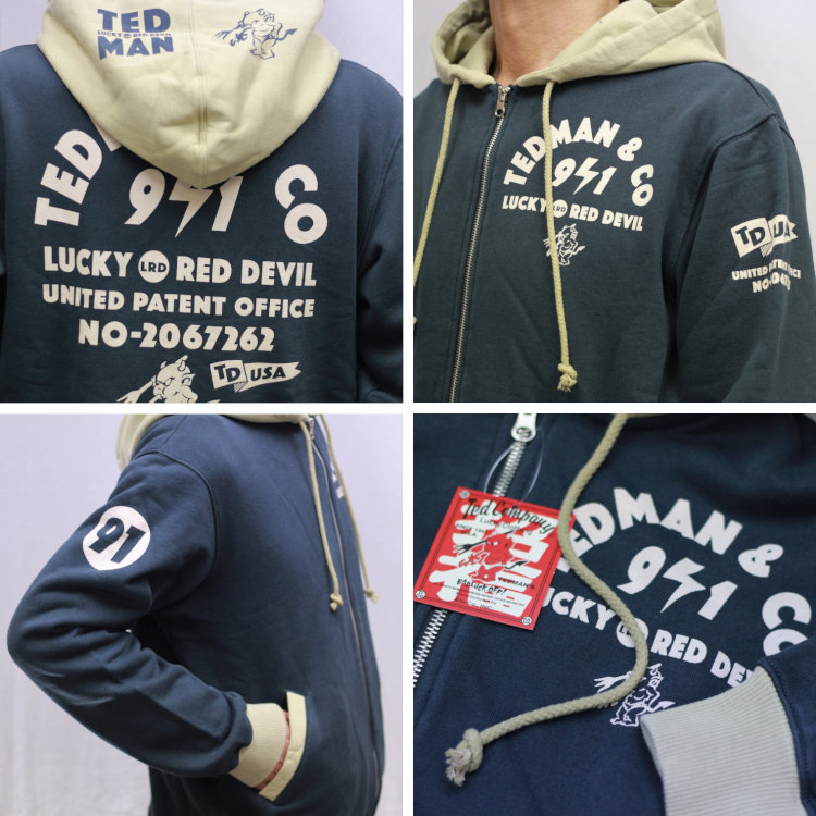 TEDMAN（テッドマン） TEDMANスウェットパーカー TDSP-157 TEDMAN＆CO
