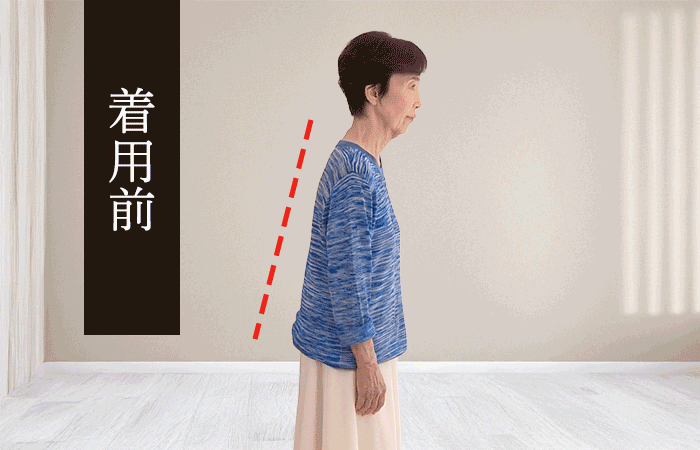 着用前 着用後