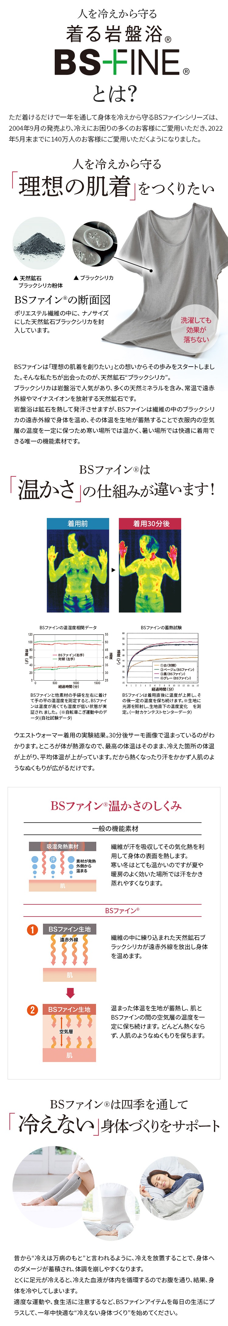 人を冷えから守る 着る岩盤浴BS-FINEとは？