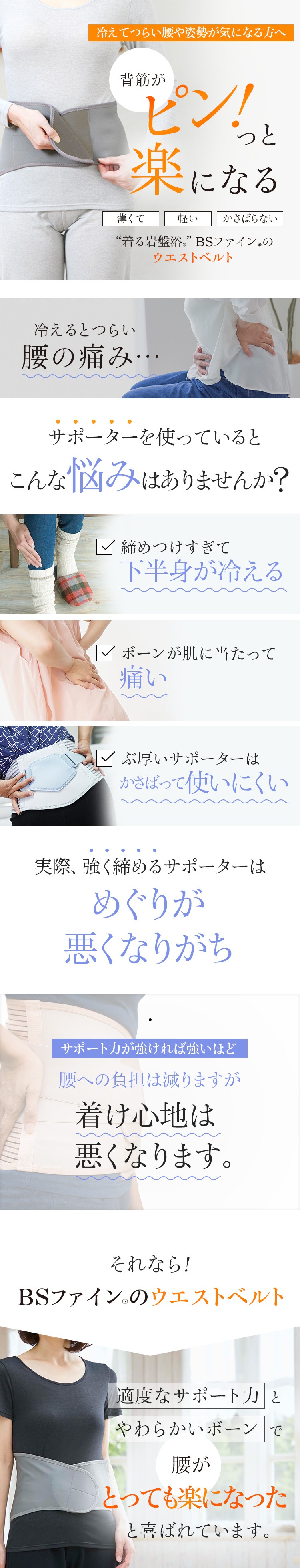 “着る岩盤浴”BSファインのウエストベルト