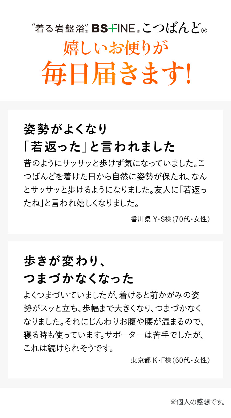 嬉しいお便りが毎日届きます!