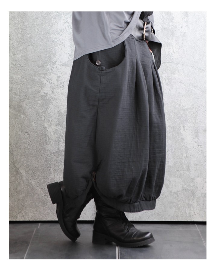 バルーン スカート レディース ロングスカート コットン 綿100% タック ウエストゴム 台形スカート :0095-SK:Basic