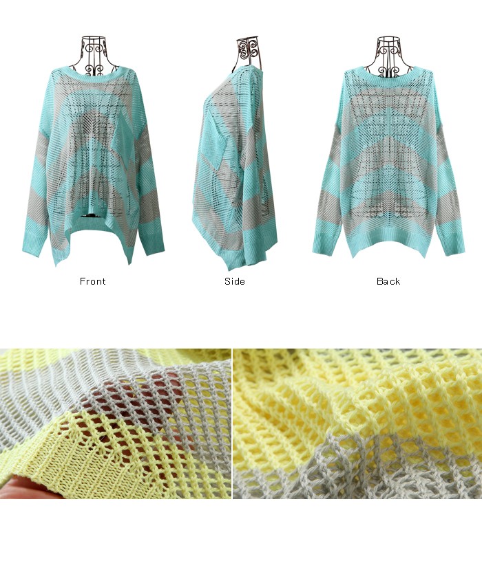 【せとち】BORDERS ボーダーサマーレーヨンニット シルバー38 Shinzone（シンゾーン）】HALF MARINE BORDER ボーダーTシャツ