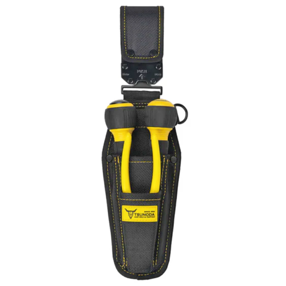 ツノダ LOCX 着脱式 ドライバー+ペンチ差し 2段タイプ バックル付 工具