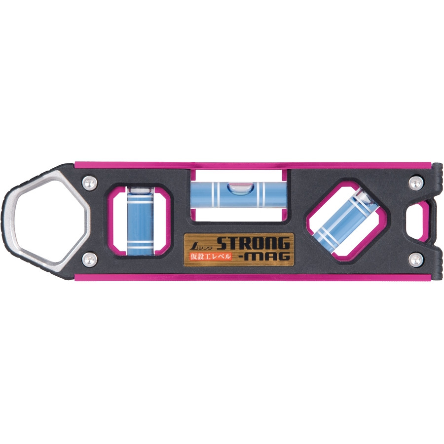 シンワ シンワ測定 仮設工レベル STRONG-MAG 150mm (ブルー/ピンク 
