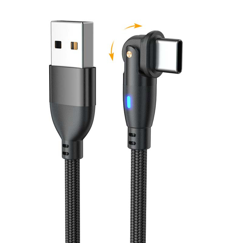 USB Type-c ケーブル Micro iPhone 180度 回転 2ｍ タイプc 充電ケーブル l型 USBケーブル スマホ コード 携帯 高速充電｜bsy1-st｜02
