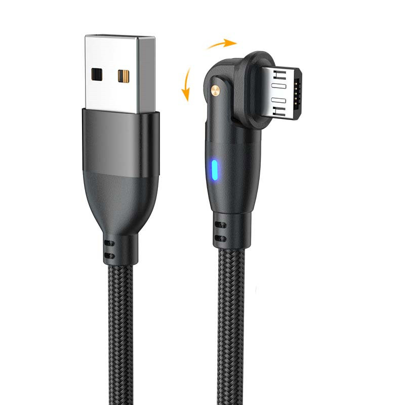 USB Type-c ケーブル Micro iPhone 180度 回転 2ｍ タイプc 充電ケーブル l型 USBケーブル スマホ コード 携帯 高速充電｜bsy1-st｜03