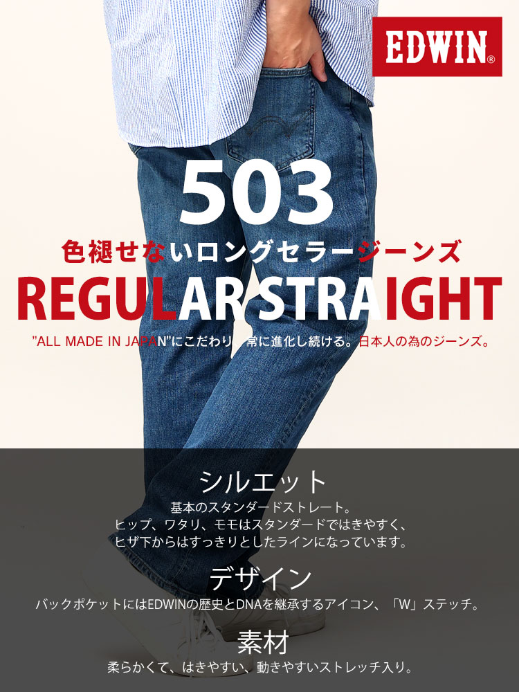 ジーンズ 大きいサイズ メンズ 503 ジップフライ REGULAR STRAIGHT