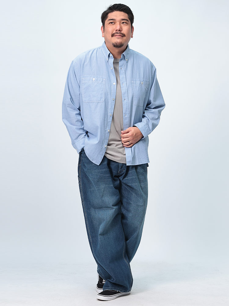 超BIGサイズ44 Sean John 極太ペインターデニムパンツ SEAN JOHN” BLACK DENIM PAINTER PANTS 先染め W34 ショーンジョン