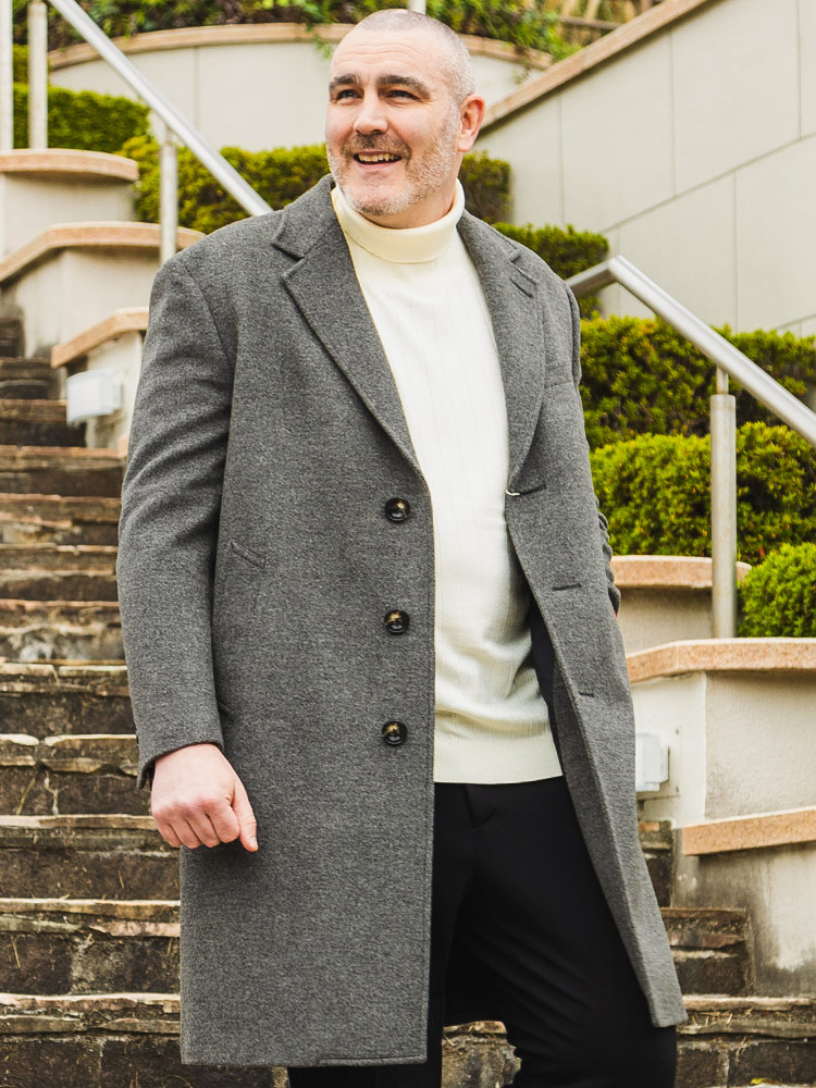 大きいサイズメンズ洋服のサカゼン ロングコート 秋冬 フォーマル B＆T CLUB（ビーアンドティークラブ） 