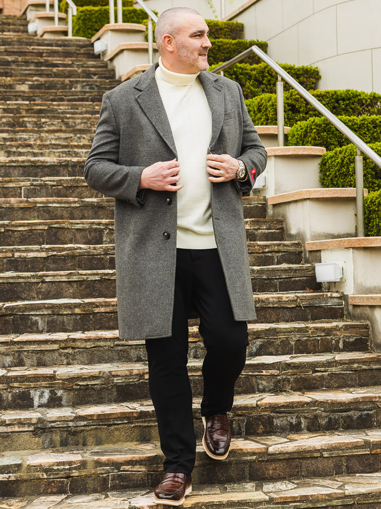 大きいサイズメンズ洋服のサカゼン ロングコート 秋冬 フォーマル B＆T CLUB（ビーアンドティークラブ） 