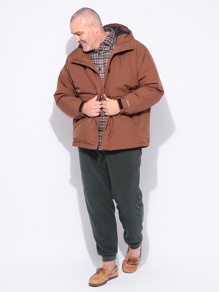 大きいサイズメンズ洋服のサカゼン ダウン フード ジップ 秋 冬 B＆T CLUB（ビーアンドティークラブ） 