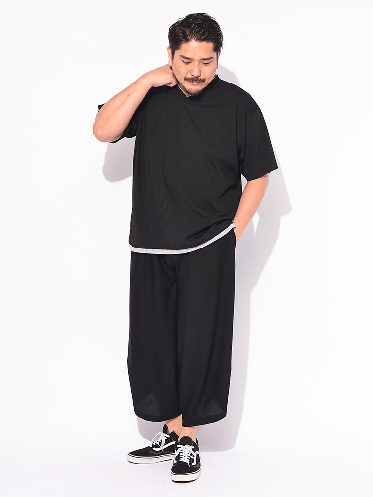 大きいサイズメンズ洋服のサカゼン ボトムス ロングパンツ 楽 ストレッチ 春 夏 B＆T CLUB（ビーアンドティークラブ） 