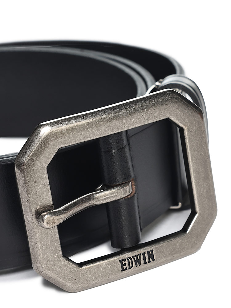 EDWIN（エドウィン） ベルト 大きいサイズ メンズ レザー ピンバックル
