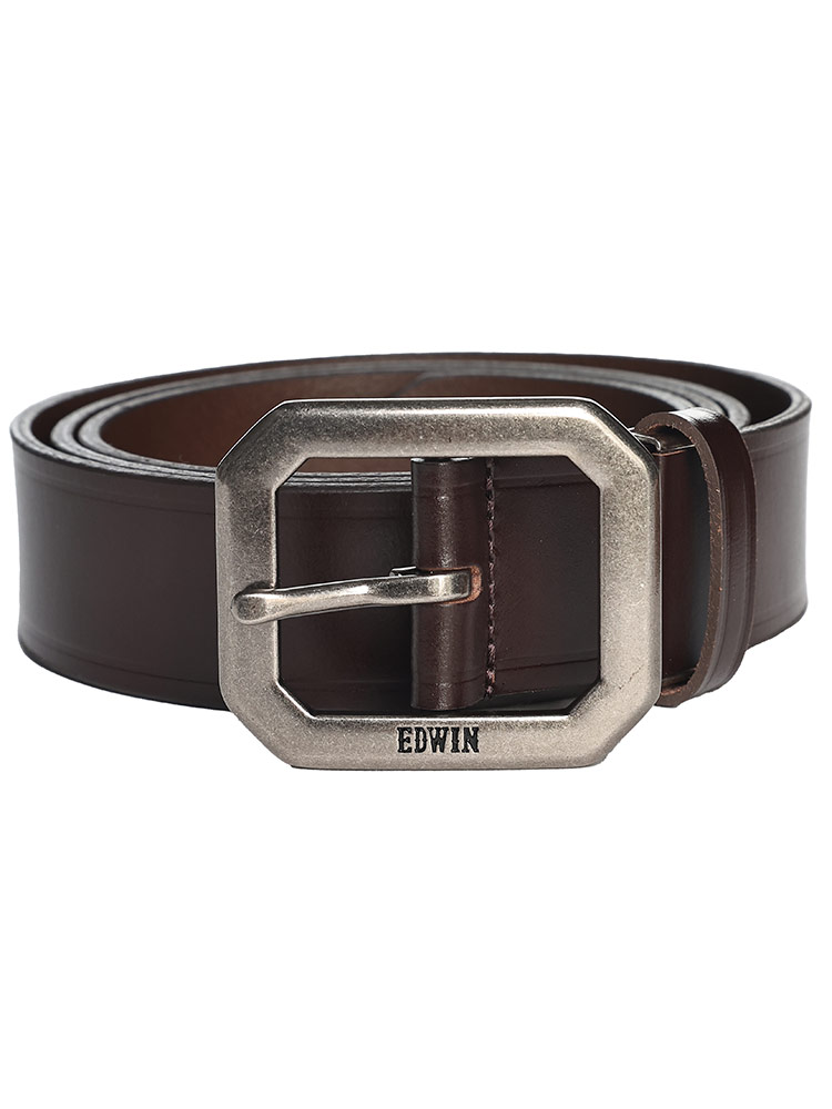 EDWIN（エドウィン） ベルト 大きいサイズ メンズ レザー ピンバックル