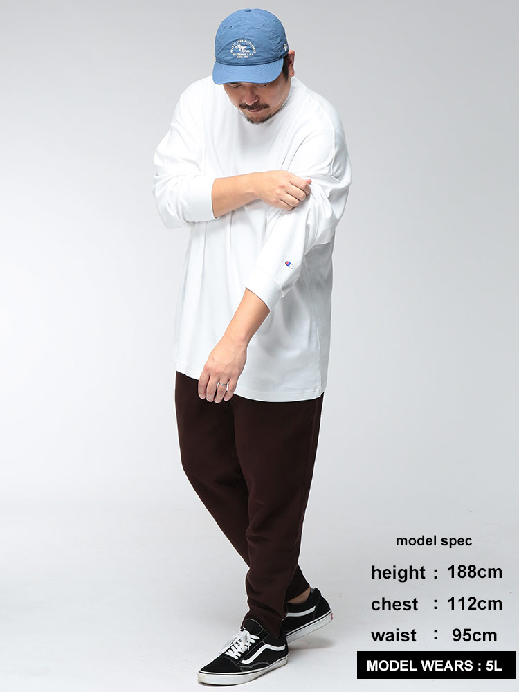 大きいサイズメンズ洋服のサカゼン トップス ユニセックス シンプル デイリー 袖ロゴ 秋 冬 Champion（チャンピオン） 