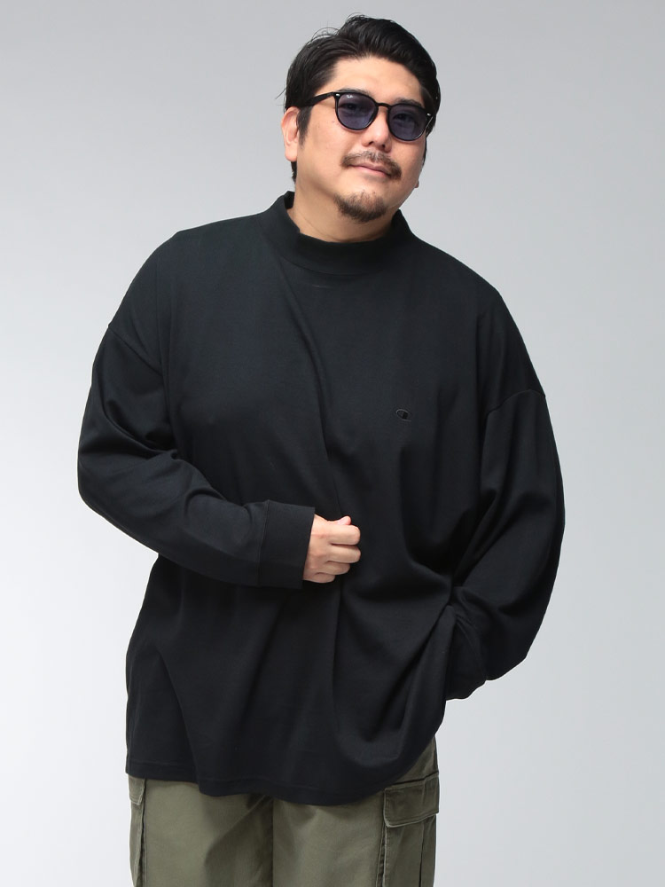 大きいサイズメンズ洋服のサカゼン トップス ユニセックス シンプル デイリー 袖ロゴ 秋 冬 Champion（チャンピオン） 