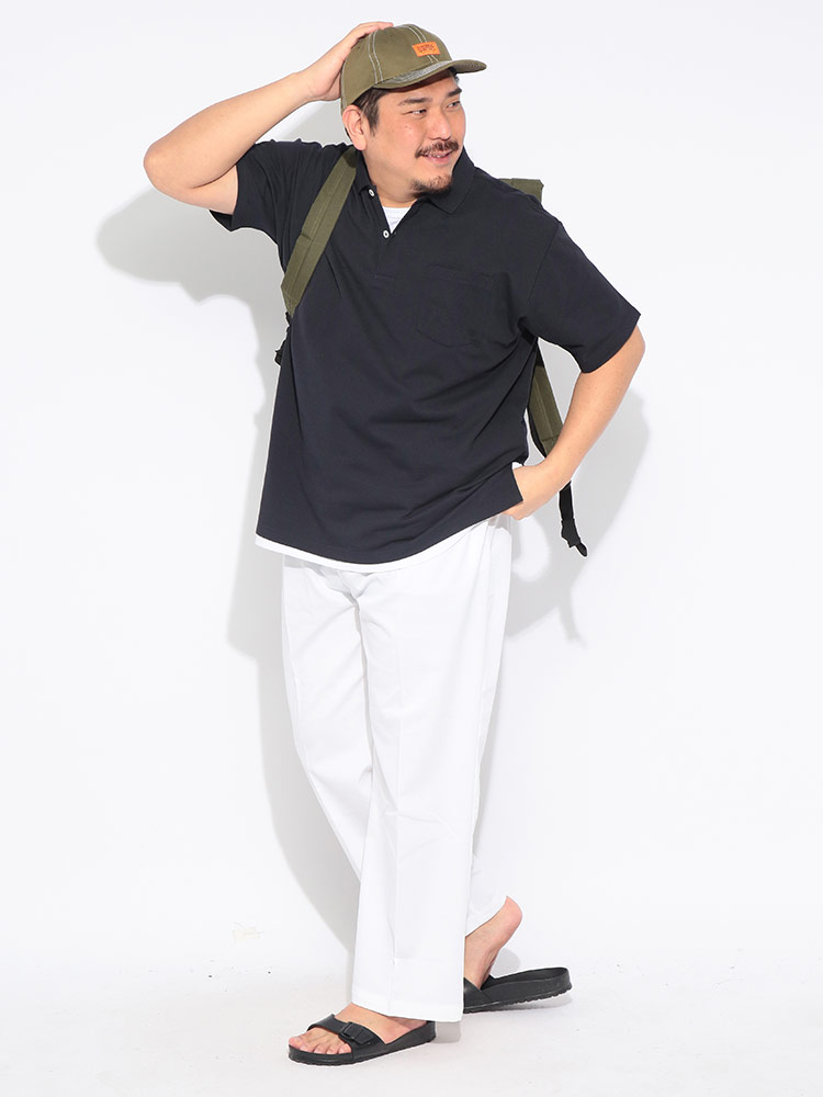 大きいサイズメンズ洋服のサカゼン トップス ポロ シャツ ポケット 春 夏 B＆T CLUB（ビーアンドティークラブ） 