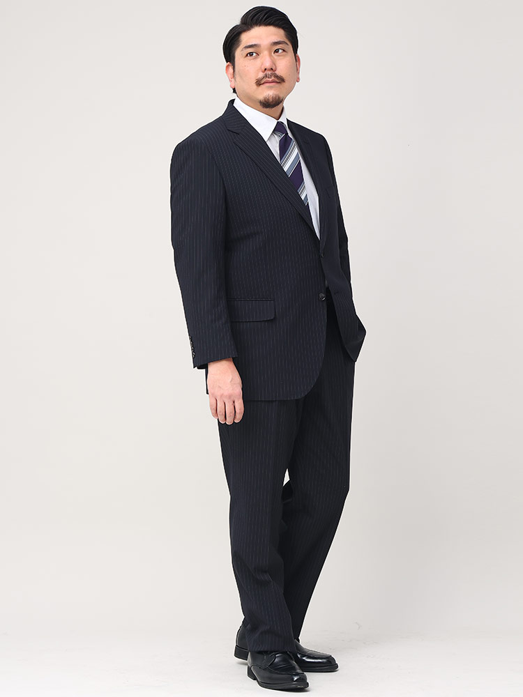 大きいサイズメンズ洋服のサカゼン スーツ 2本パンツ 洗える 楽 HYBRIDBIZ（ハイブリッドビズ）