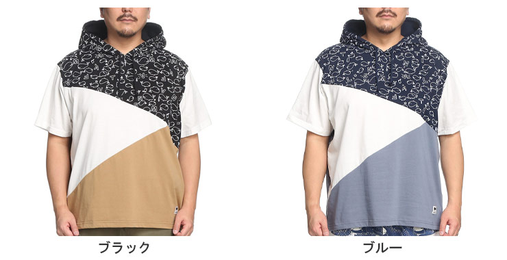 B＆T CLUB（ビーティークラブ） 半袖パーカー パーカー 半袖 メンズ