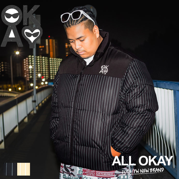 ALL OKAY オールオーケー 中綿 ブルゾン 1XL 2XL 3XL 大きいサイズ