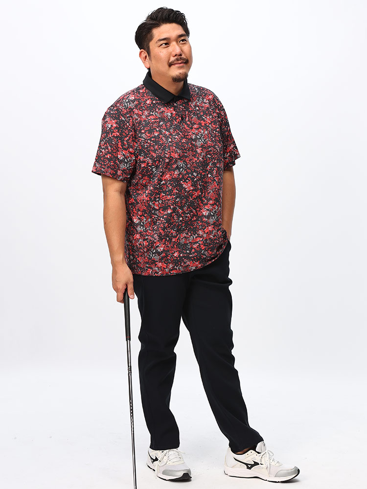 Tap in ゴルフパンツ L ネイビー/レッド B＆T CLUB GOLF ビーアンドティーゴルフ ゴルフパンツ 大きい
