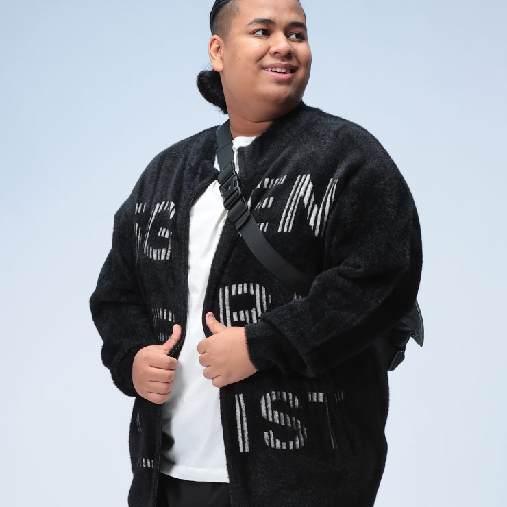 ヘンリーバル ジャガード セーター メンズ 大きいサイズ