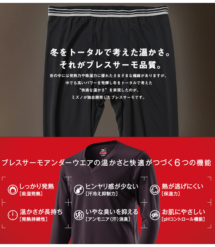 大きいサイズメンズ洋服のサカゼン アンダーウェア タイツ スパッツ 秋 冬 暖かい 薄手 スポーツ ビジネス 学生 MIZUNO（ミズノ）