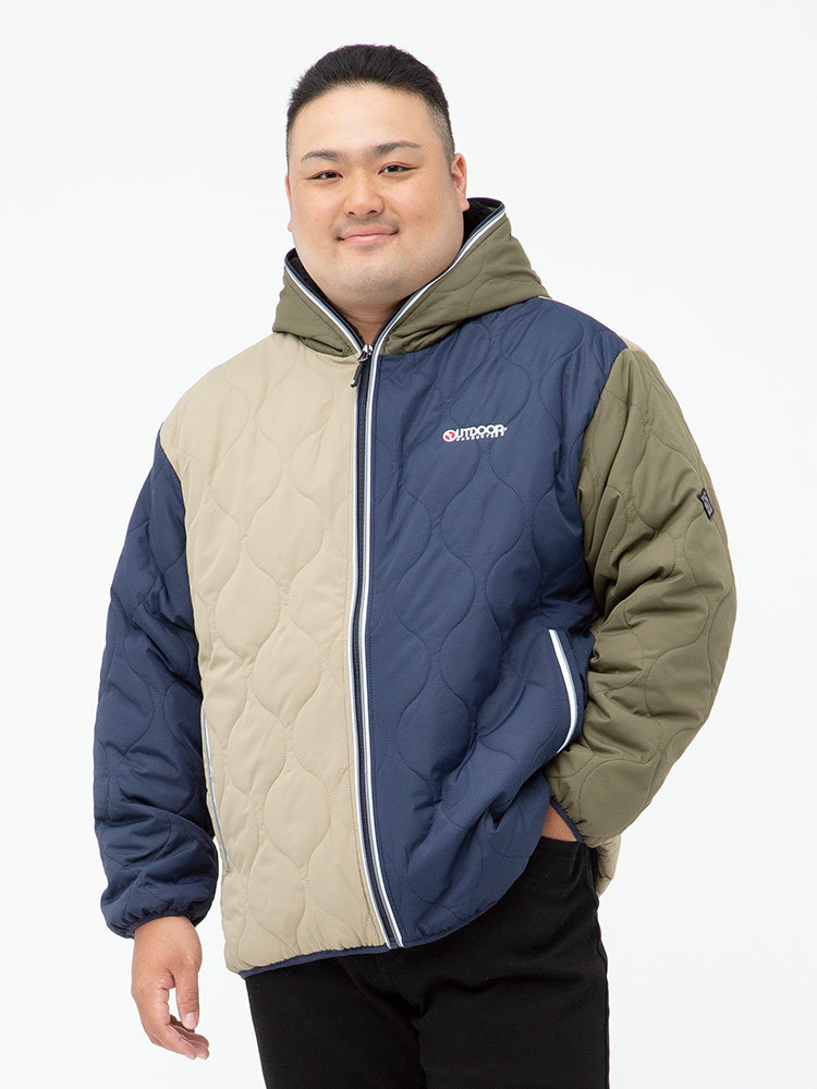 大きいサイズメンズ洋服のサカゼン ジャケット ブルゾン パーカー 秋 冬 フード アウトドア OUTDOOR PRODUCTS（アウトドアプロダクツ） 