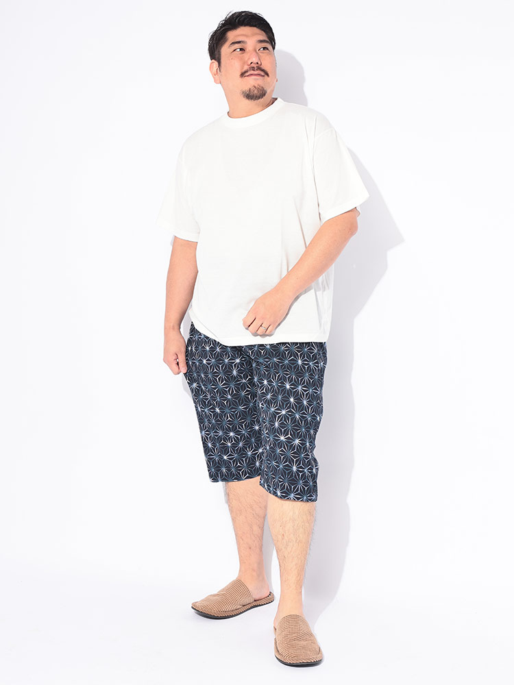 ステテコ メンズ 大きいサイズ 綿100％ シャリ感 通気性 さらさら 伸縮