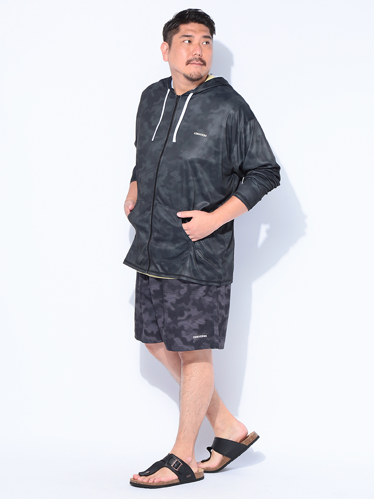 大きいサイズメンズ洋服のサカゼン ボトムス 水着 ハーフパンツ 海パン 海 プール ビーチ 春 夏 CONVERSE（コンバース） 