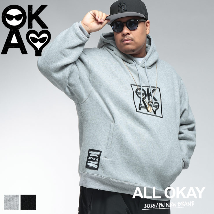 オールオーケー プ 長袖 パーカー メンズ 大きいサイズ 1XL 2XL 3XL