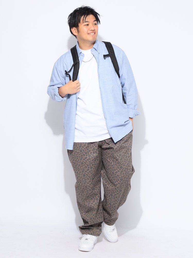 大きいサイズメンズ洋服のサカゼン ボトムス パンツ ロング チェック ストライプ B＆T CLUB（ビーアンドティークラブ） 
