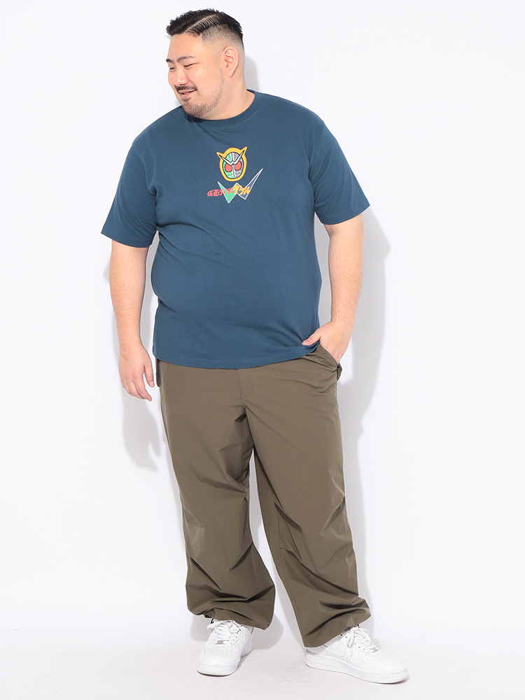 Tシャツ 半袖 メンズ 大きいサイズ 仮面ライダー ダブル クルーネック
