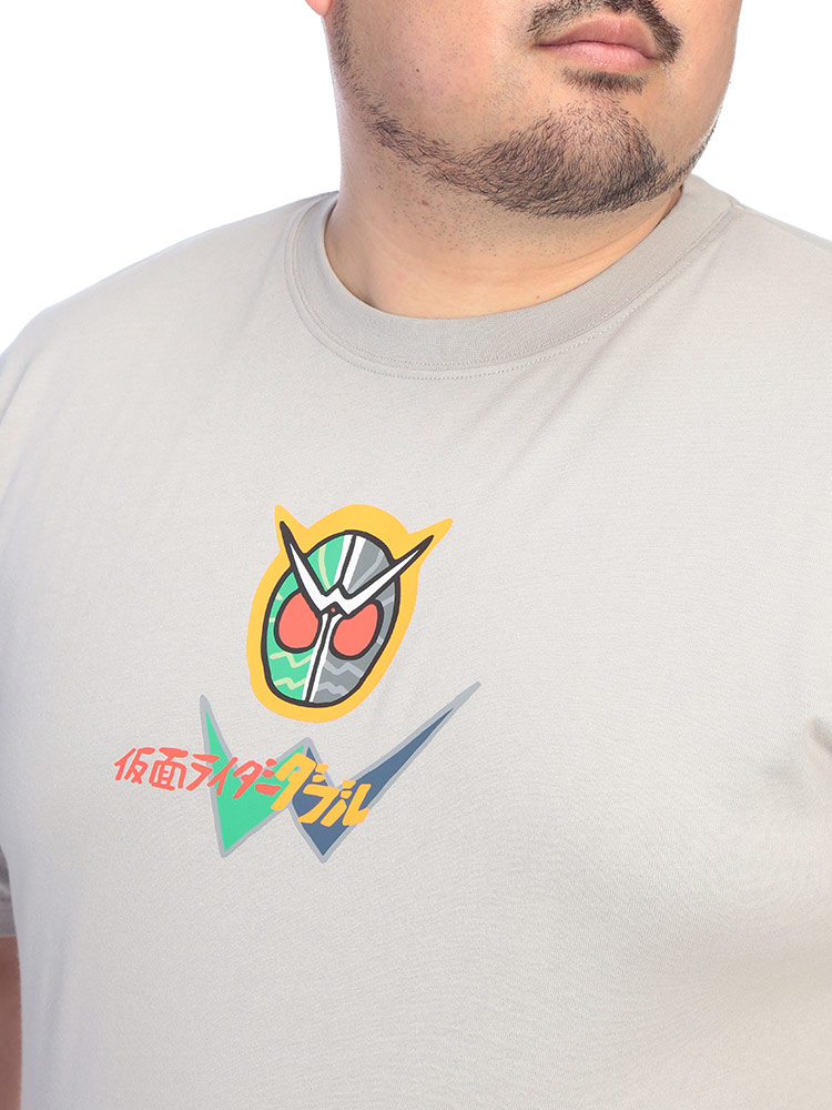 Tシャツ 半袖 メンズ 大きいサイズ 仮面ライダー ダブル クルーネック