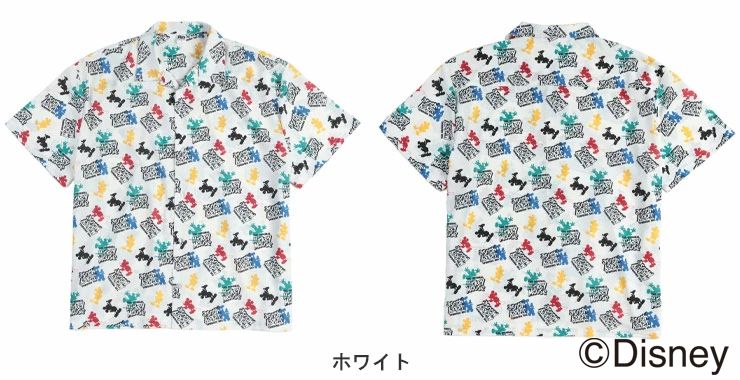 大きいサイズメンズ洋服のサカゼン DISNEY Mickey デザイン プリントシャツ Disney（ディズニー） 