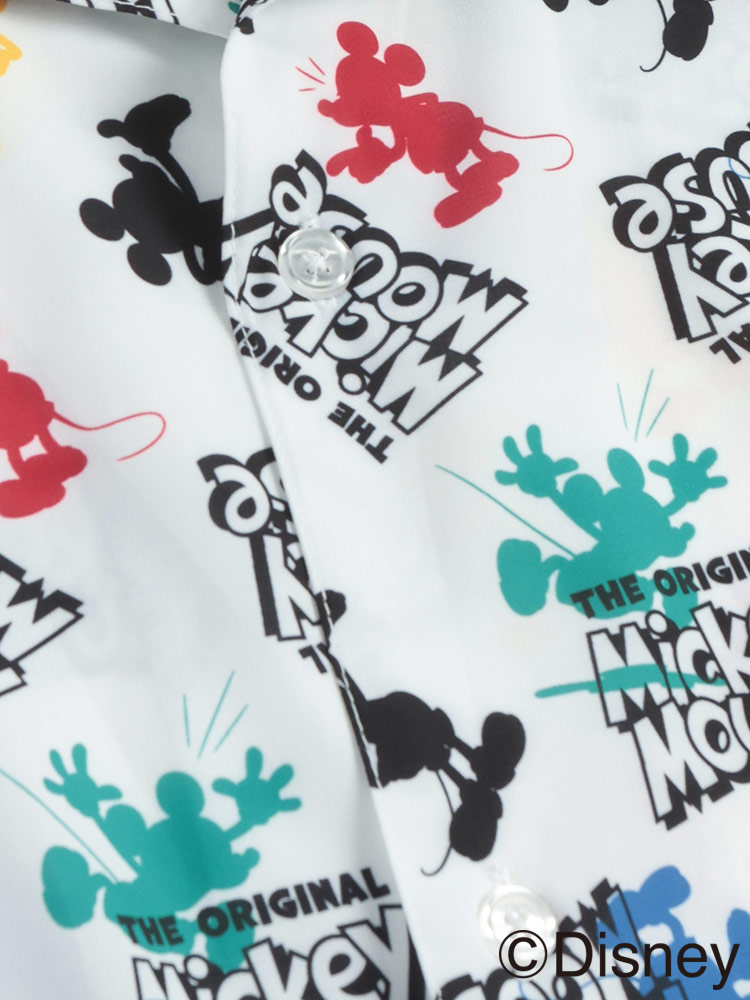 大きいサイズメンズ洋服のサカゼン DISNEY Mickey デザイン プリントシャツ Disney（ディズニー） 