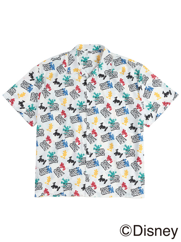 大きいサイズメンズ洋服のサカゼン DISNEY Mickey デザイン プリントシャツ Disney（ディズニー） 