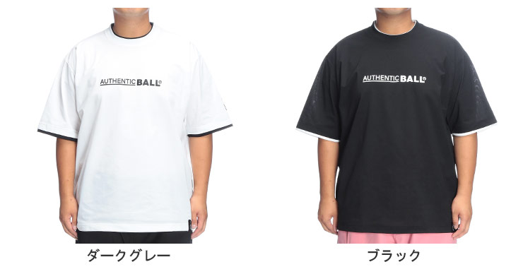 BALL Tシャツ 半袖 メンズ 大きいサイズ接触冷感 スラブ生地 厚盛