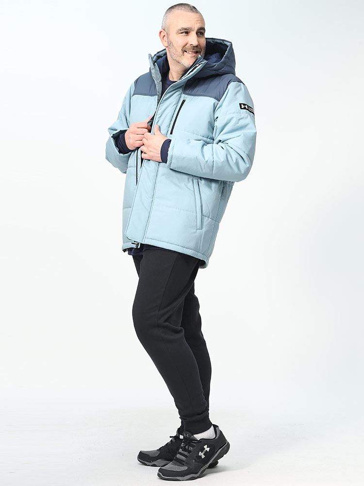 アンダーアーマー◇ストーム ダブルジップアップ パーカー◇ブルー Sサイズ UNDER ARMOUR（アンダーアーマー） 中綿 ジャケット メンズ 大きい