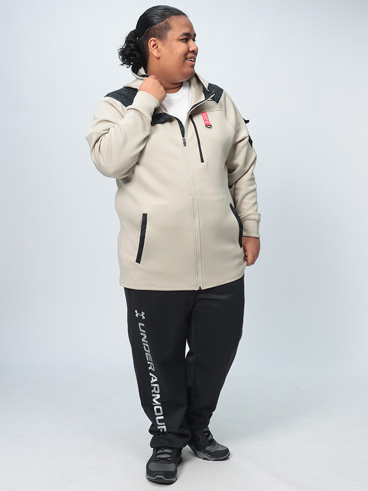 UNDER ARMOUR フード付きジャケット トラックパンツ ベージュ