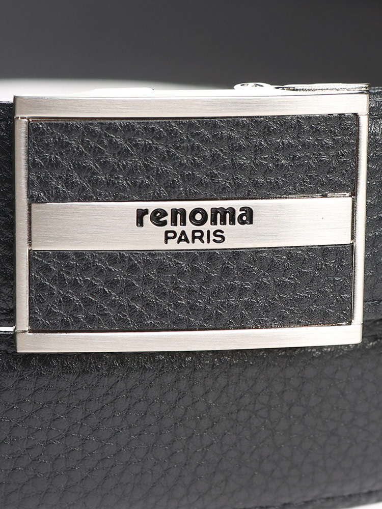 大きいサイズメンズ洋服のサカゼン ベルト 穴なし 本革 ロング renoma PARIS（レノマ パリス） 