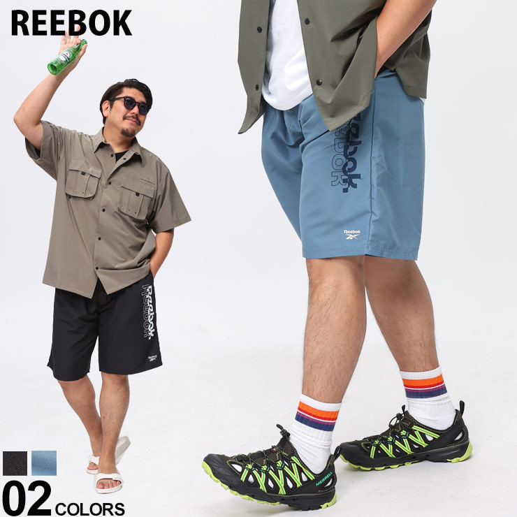 水着 スイムウェア 水陸両用 ハーフパンツ REEBOK リーボック 3L 4L 5L 6L ショートパンツ ロゴ メッシュインナー付き 大きいサイズ  メンズ - ショッピング・ショップ | 通販検索