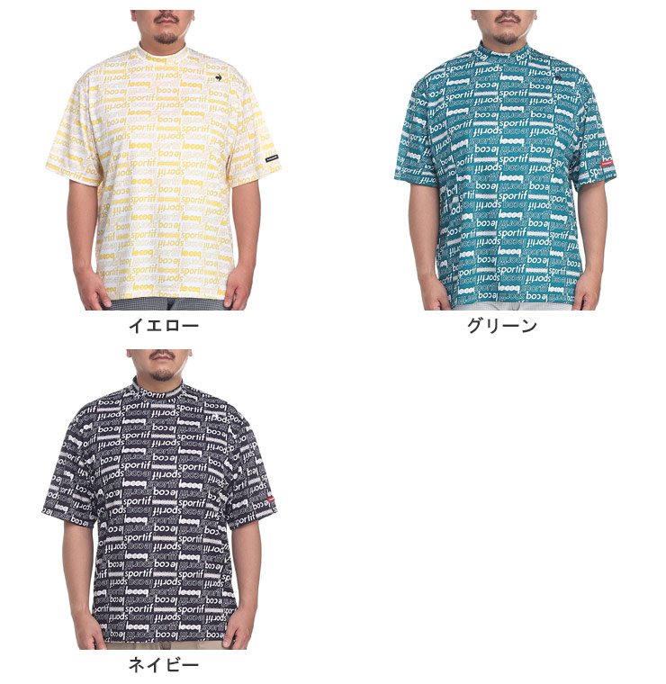 THE GOLF コミックスタイルシャツ Lサイズ le coq sportif GOLF 半袖 Tシャツ 大きいサイズ メンズ 吸汗速