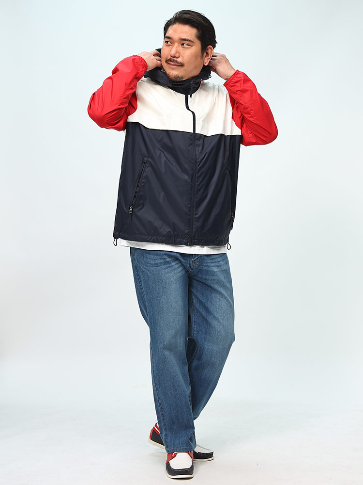 新品　トミーフィルフィガー　ウインドブルゾン　ネイビー　Lサイズ オールシーズン TOMMY HILFIGER トミーヒルフィガー 撥水 ジップジャケット