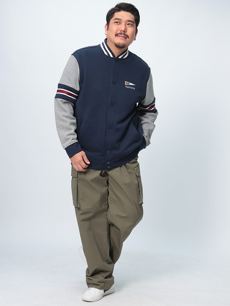 【NAUTICA 】スノーボードジャケット大きいアメリカン 【М】冬の屋外防寒 NAUTICA（ノーティカ） ボンバージャケット スタジャン メンズ 大きい