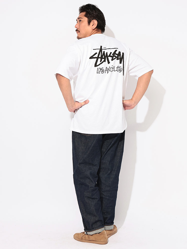 Tシャツ 半袖 メンズ 大きいサイズ STUSSY バックロゴプリント STOCK