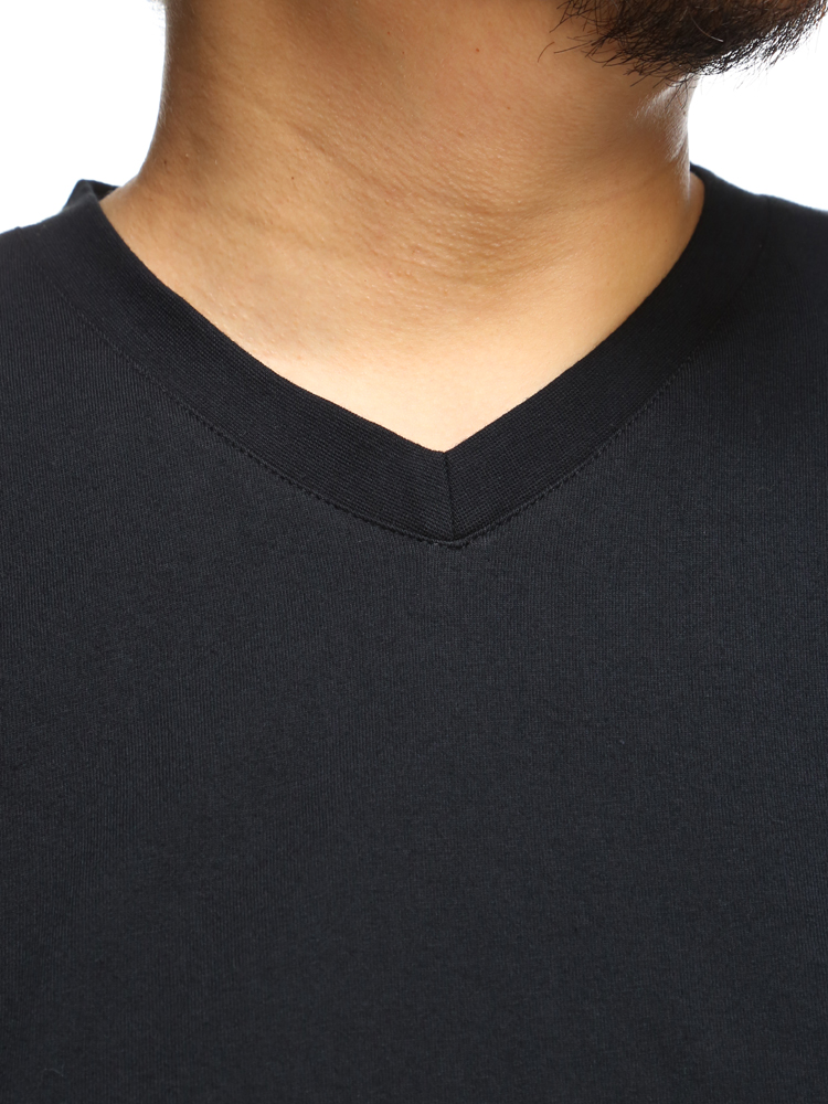 サルセーション Vネック Tシャツ salsation Mサイズ グレーのロゴ